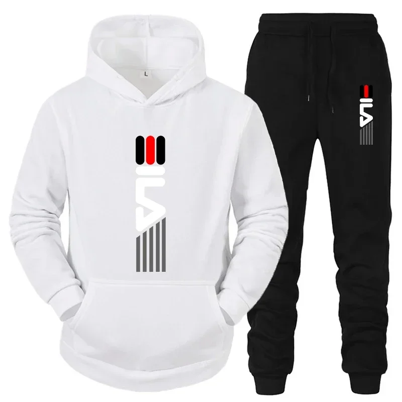 Street Fashion Male - Setelan Olahraga Pria Hoodie Sweatshirt+Celana Panjang