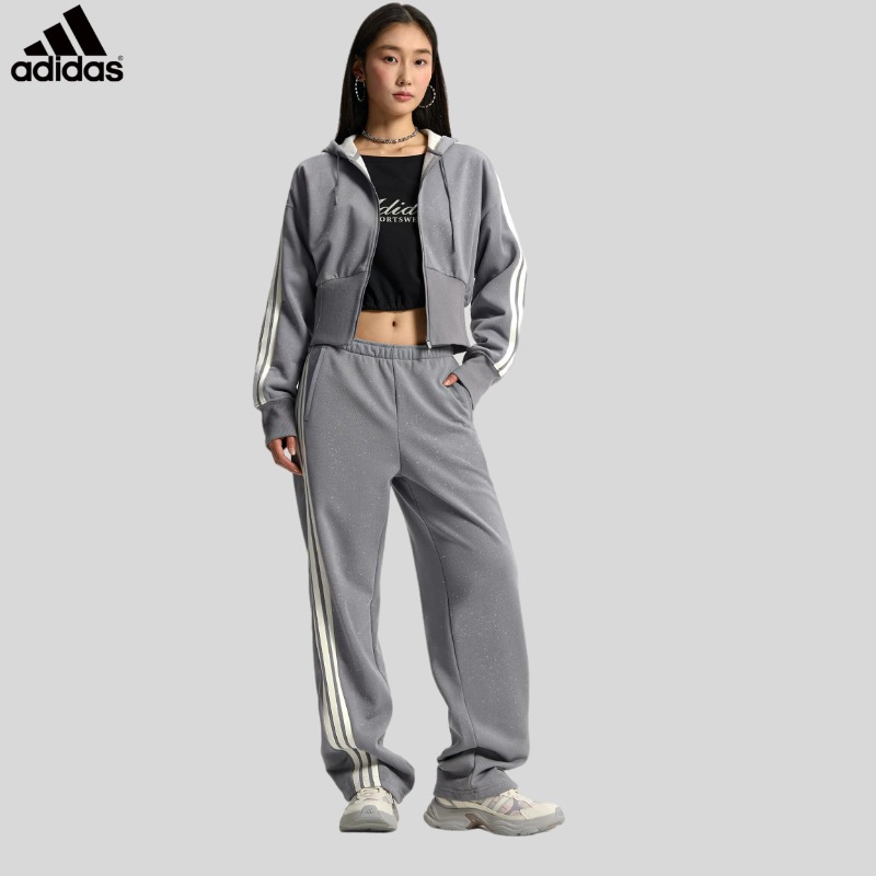 Street Fashion Adidas - adidas Jaket Tenun Asimetris dengan Ritsleting
