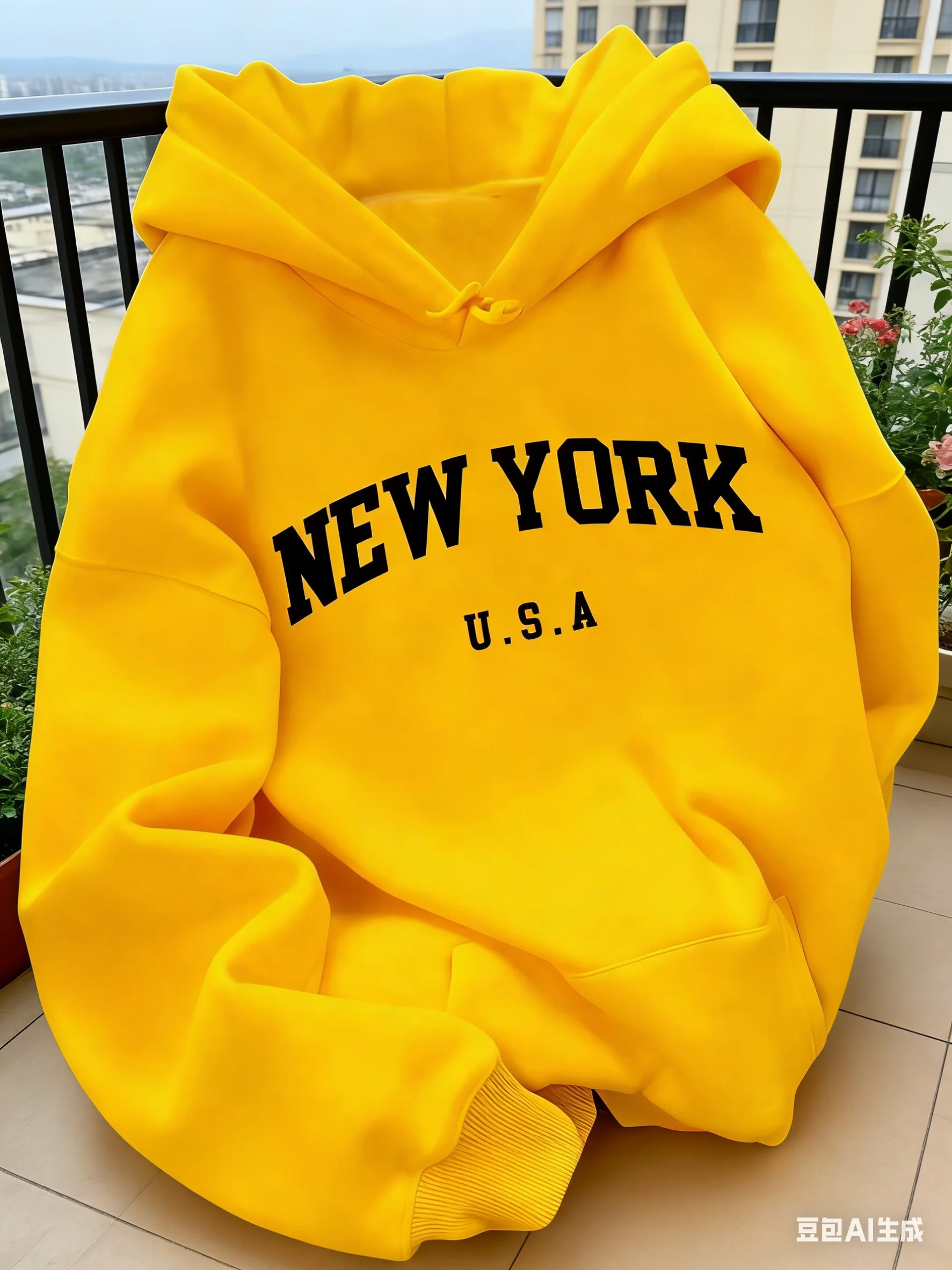 High Street Fashion New York - Sweater Hoodie Wanita Kasual dengan Tulisan