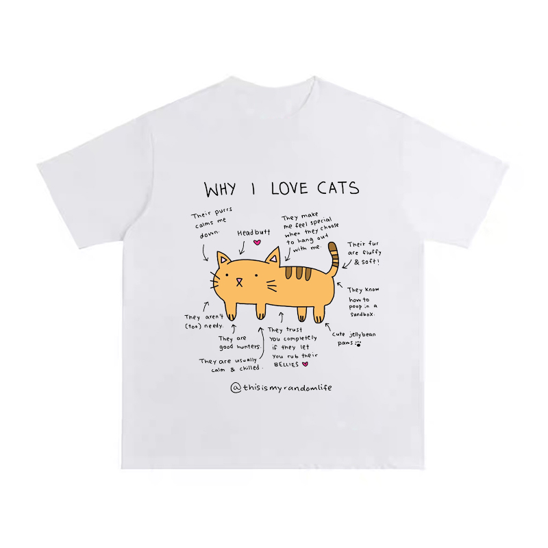 Fashion Street Cat - Kaus Cetak Gambar Analisis Kucing Kuning
