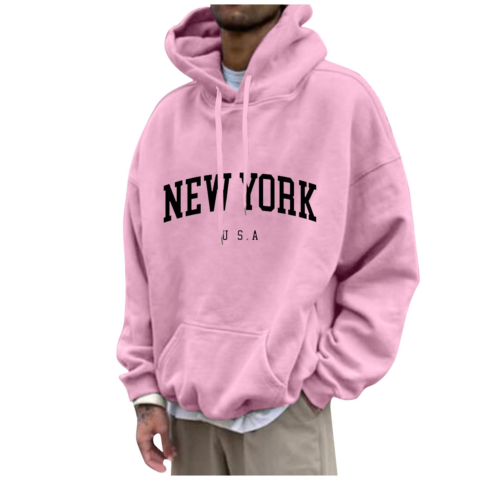 High Street Fashion New York - New York hoodie pria, baju olahraga