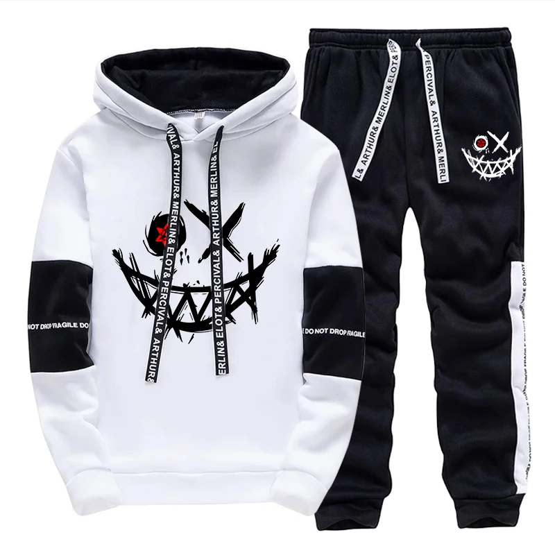 Street Fashion Male - Set Pria/Hoodie/Celana 2026 Musim Gugur Kasual