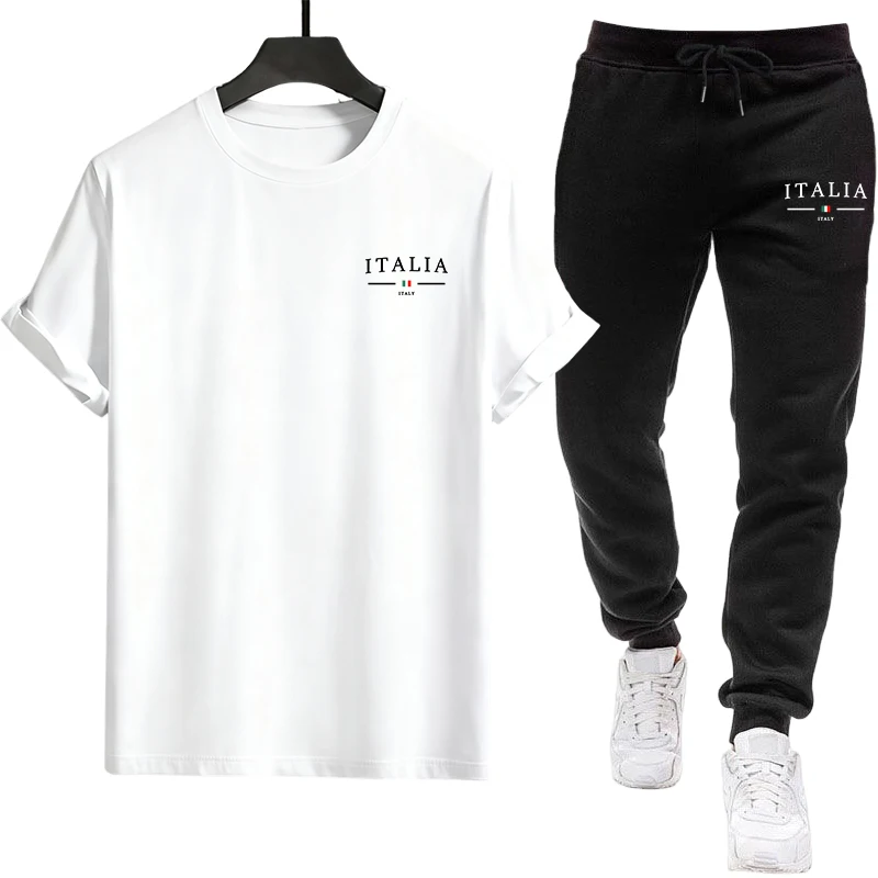 Italy Fashion Street - Set Fashion Jalanan Pria Italia Kaos
