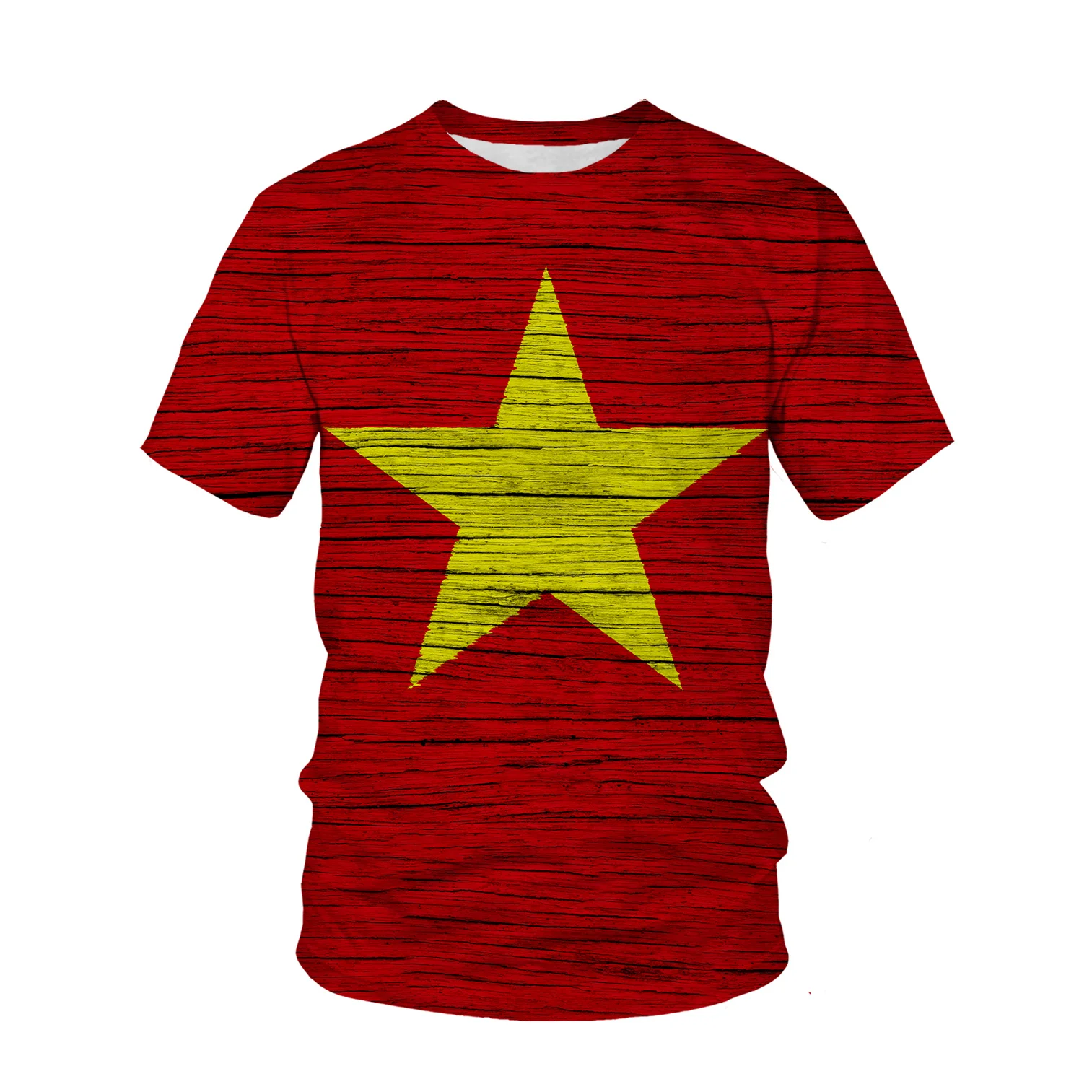 Street Fashion In Vietnam - Kaos 3D Bermotif Bendera Vietnam, Fashion