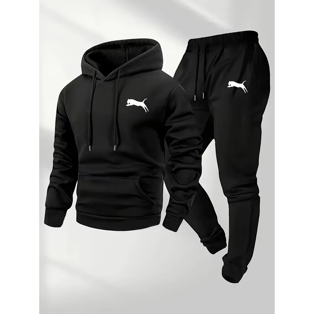 Street Fashion Male - Setelan Hoodie & Celana Pria Terlaris
