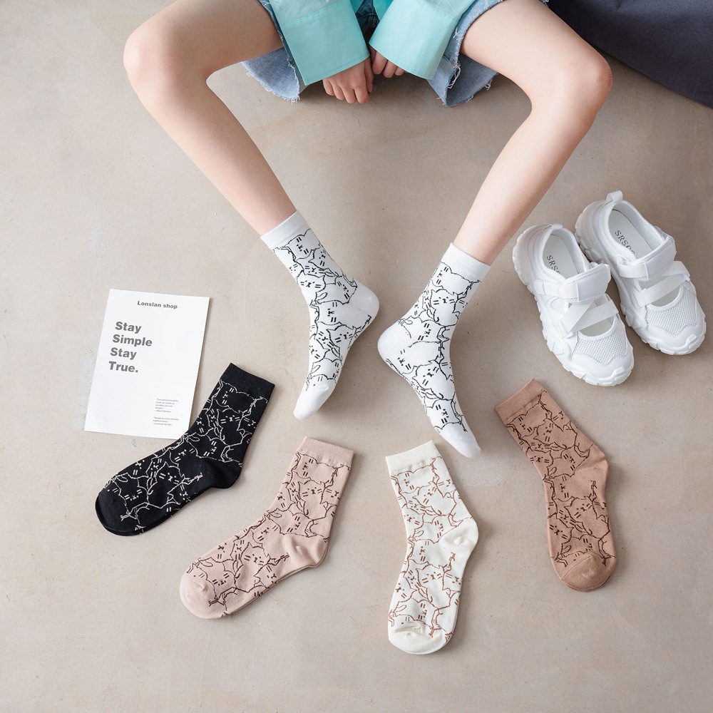 Produk Baru Kaus Kaki Uniseks  - Fashion Street Cat ulasan dan harga