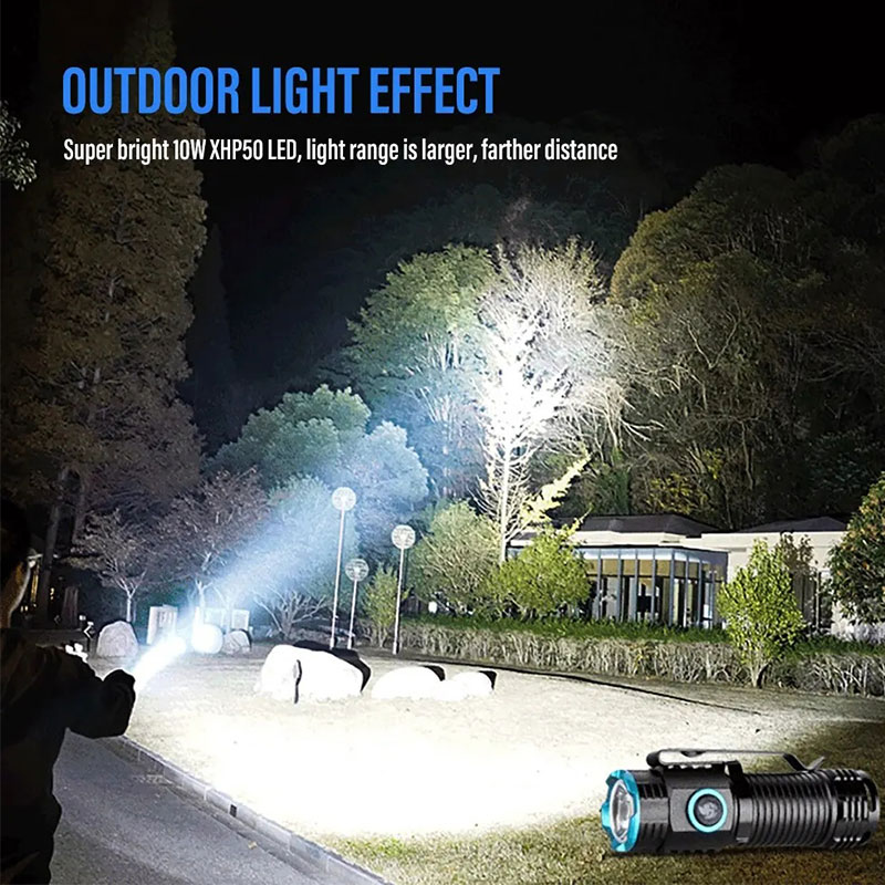 Senter LED XHP50 kuat Mini EDC - Street Fashion Blog ulasan dan harga