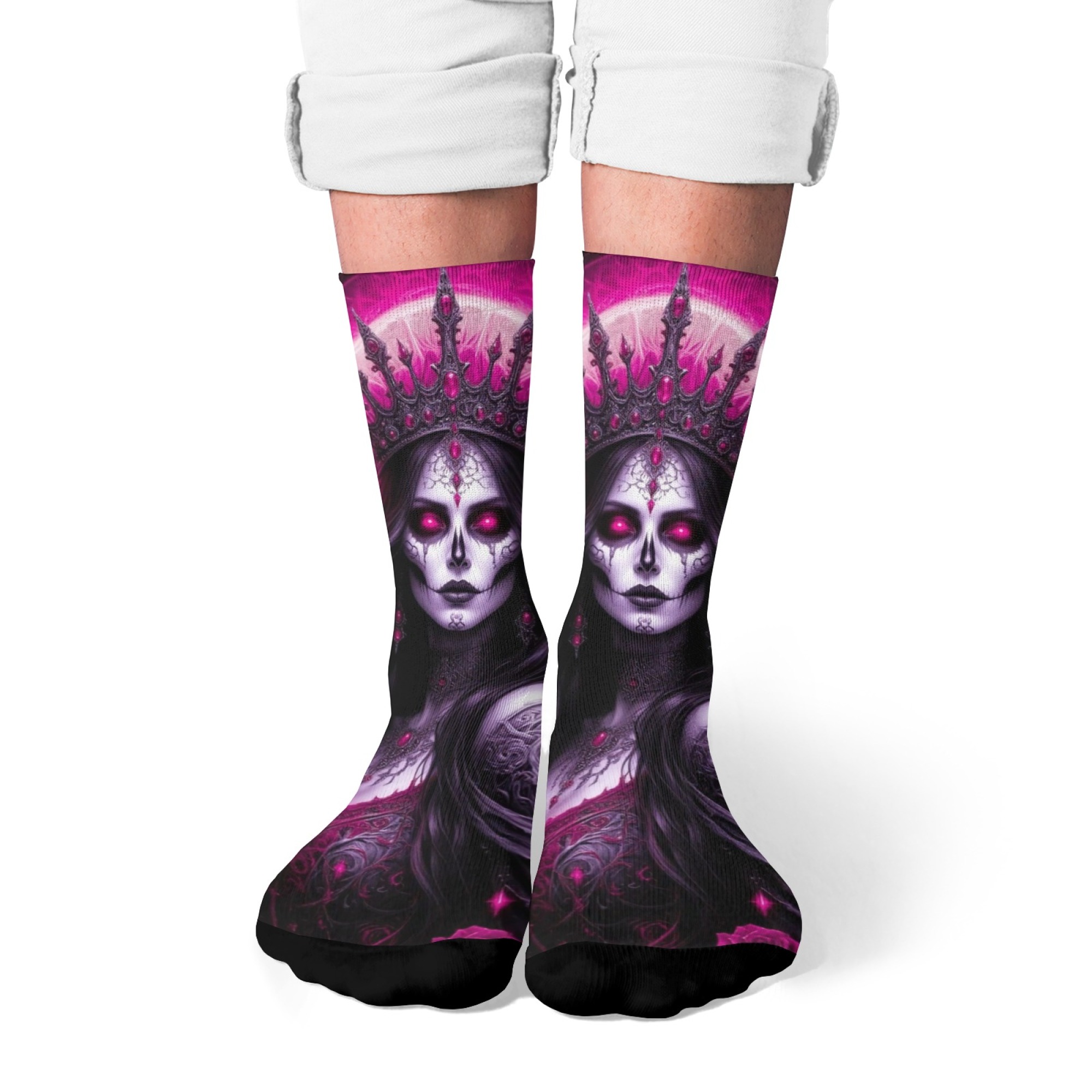 Kaus Kaki Seni Gotik Gelap Dea - Queen Street Fashion ulasan dan harga