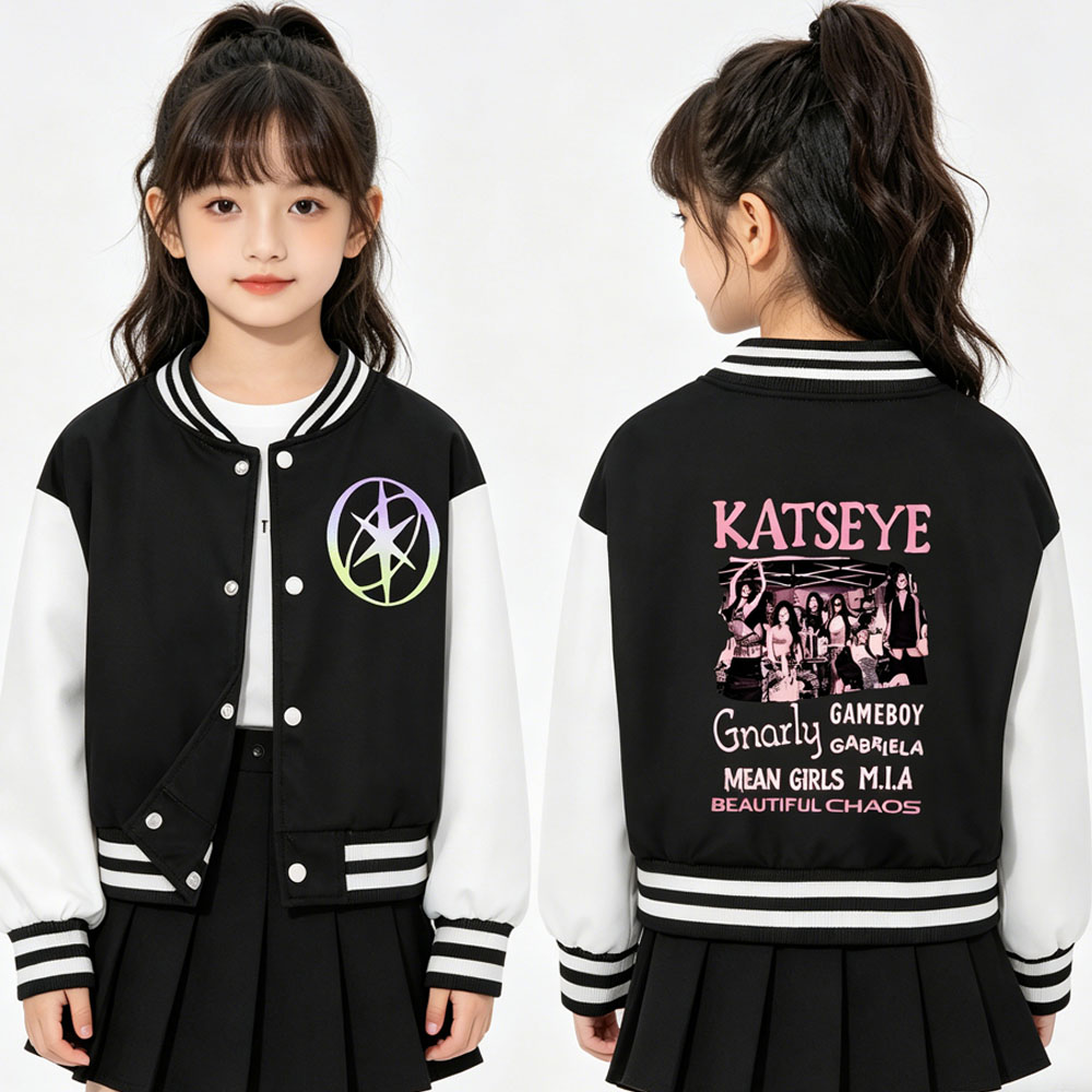 KATSEYE Jaket Bisbol Pendek An - Street Fashion Kids ulasan dan harga