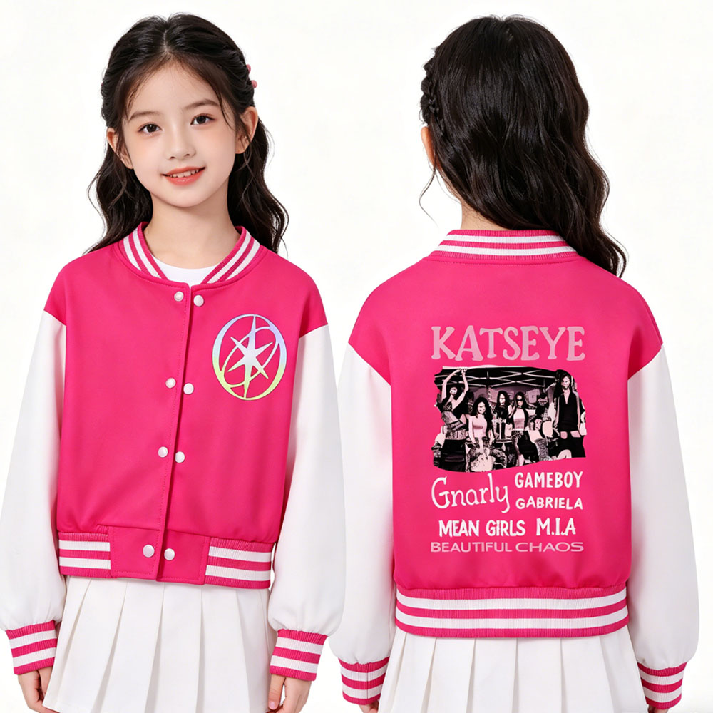 KATSEYE Jaket Bisbol Pendek An - Street Fashion Kids ulasan dan harga
