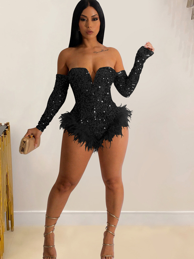 Jumpsuit Wanita Seksi Monokrom - Street Fashion Online ulasan dan harga