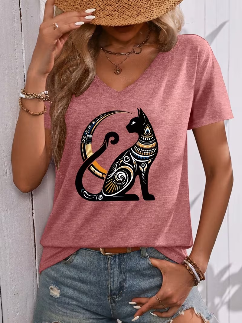 Kaos Wanita Motif 3D Kucing De - Fashion Street Cat ulasan dan harga