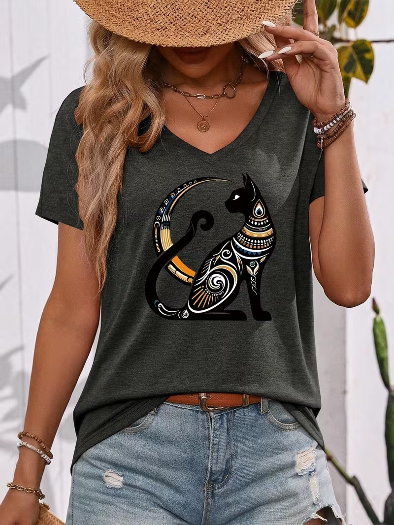 Kaos Wanita Motif 3D Kucing De - Fashion Street Cat ulasan dan harga