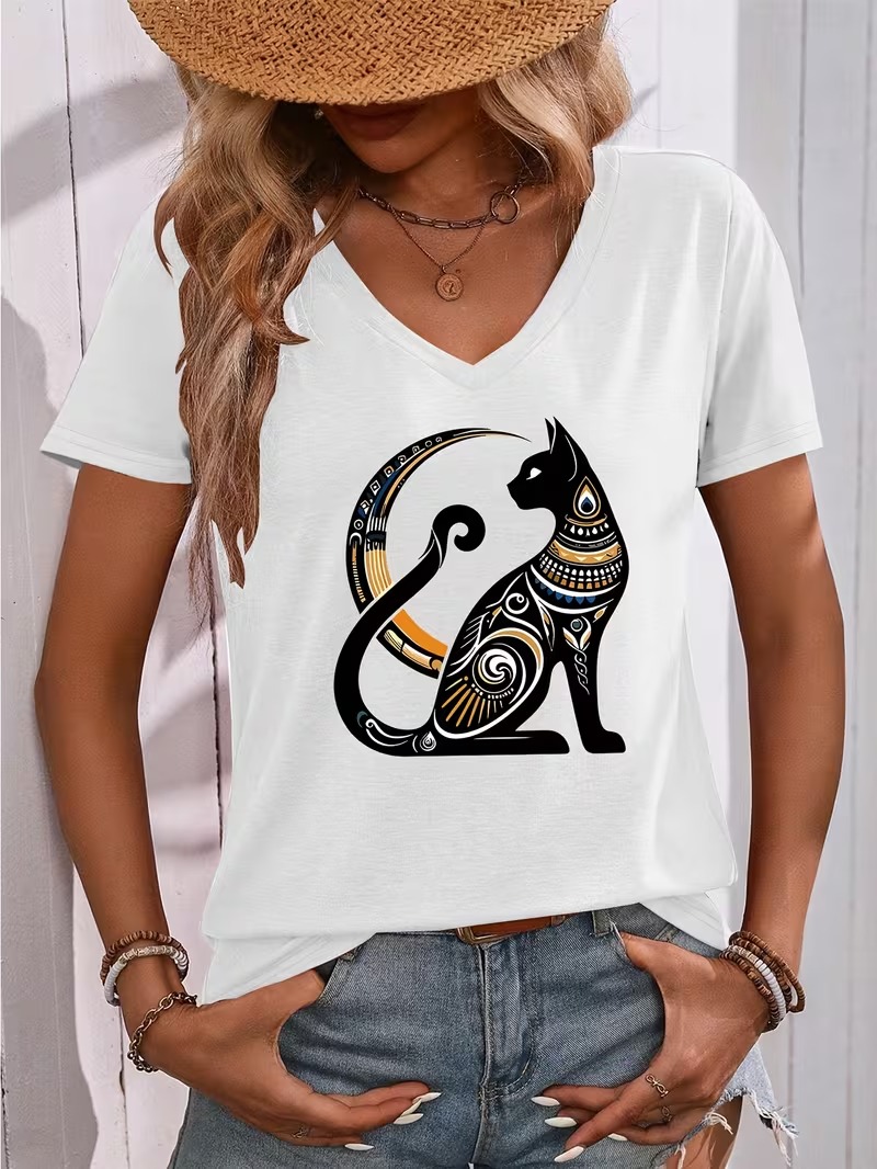 Kaos Wanita Motif 3D Kucing De - Fashion Street Cat ulasan dan harga