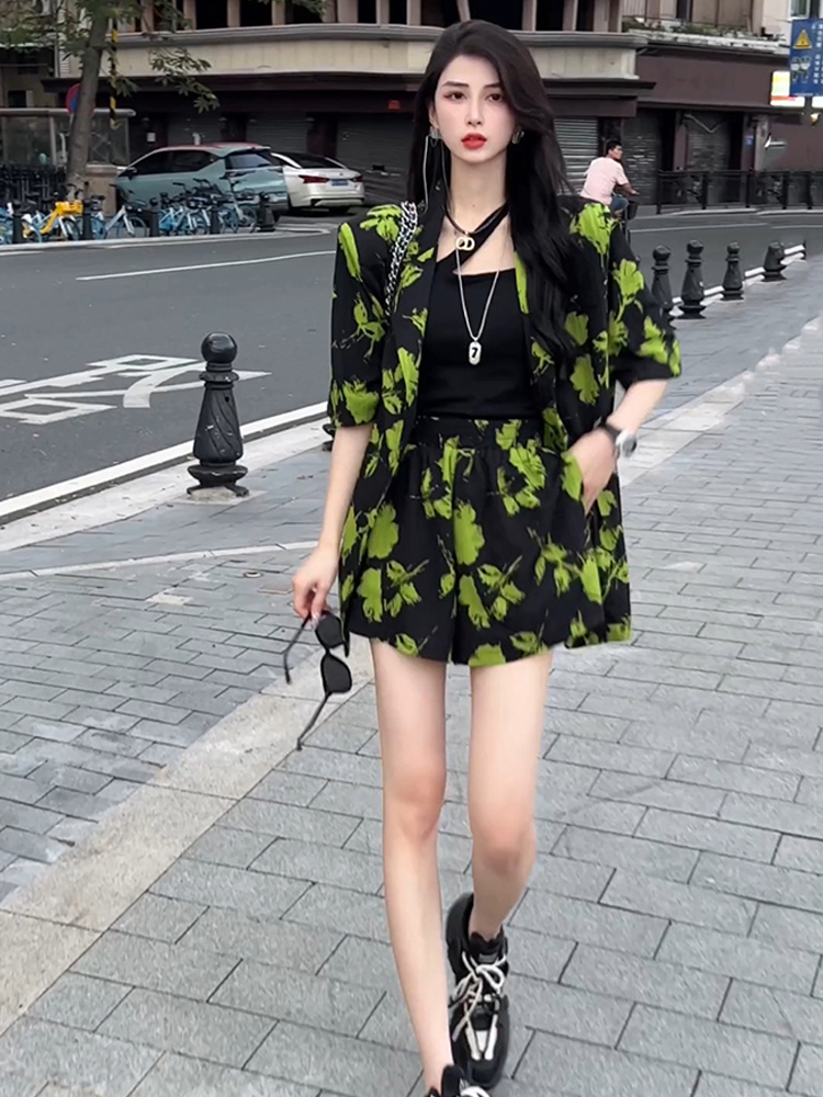 Setelan Jas Bermotif Modis Wan - Street Fashion Online ulasan dan harga