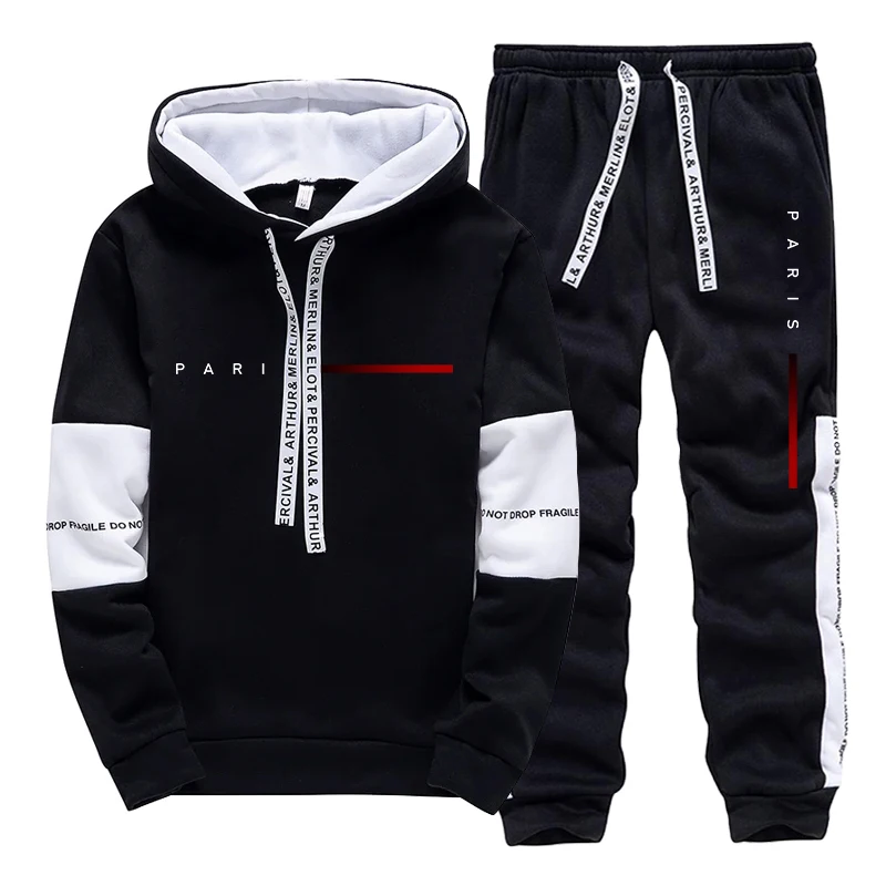 Set Hoodie Fashion Paris Stree - Street Fashion Male ulasan dan harga