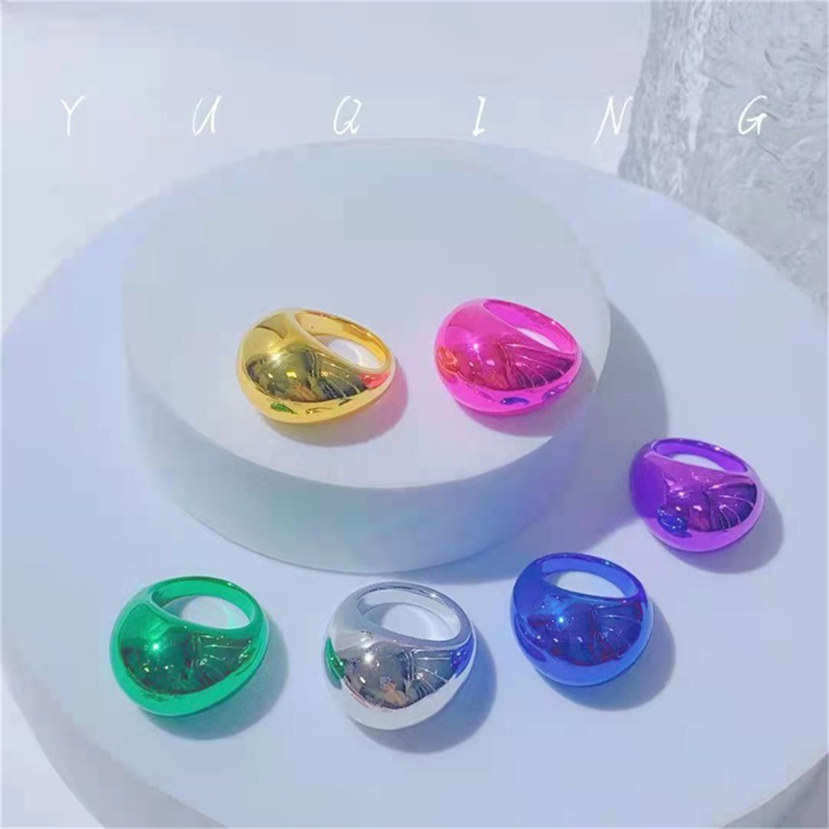 Cincin Gaya Retro Akrilik Baru - Street Fashion Blog ulasan dan harga