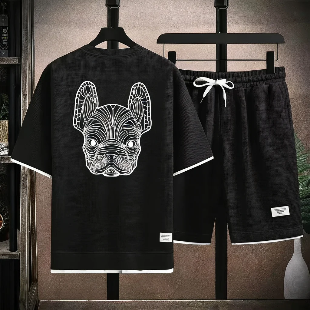 Setelan Kaos Lengan Pendek dan - Street Fashion Male ulasan dan harga