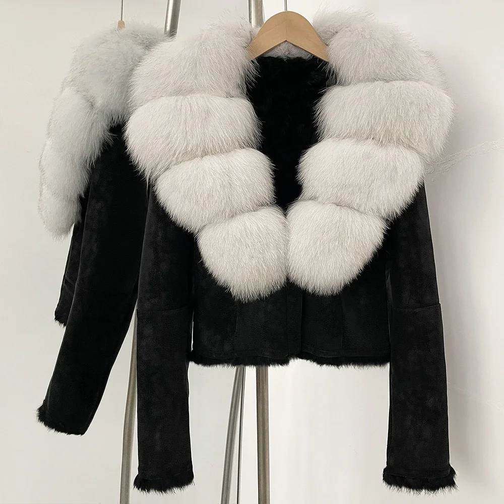 OFTBUY Mantel Kerah Bulu Rubah - Street Fashion Store ulasan dan harga