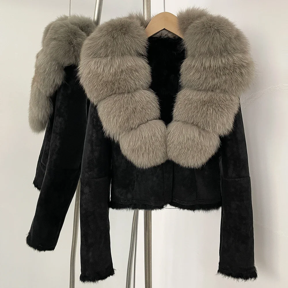 OFTBUY Mantel Kerah Bulu Rubah - Street Fashion Store ulasan dan harga