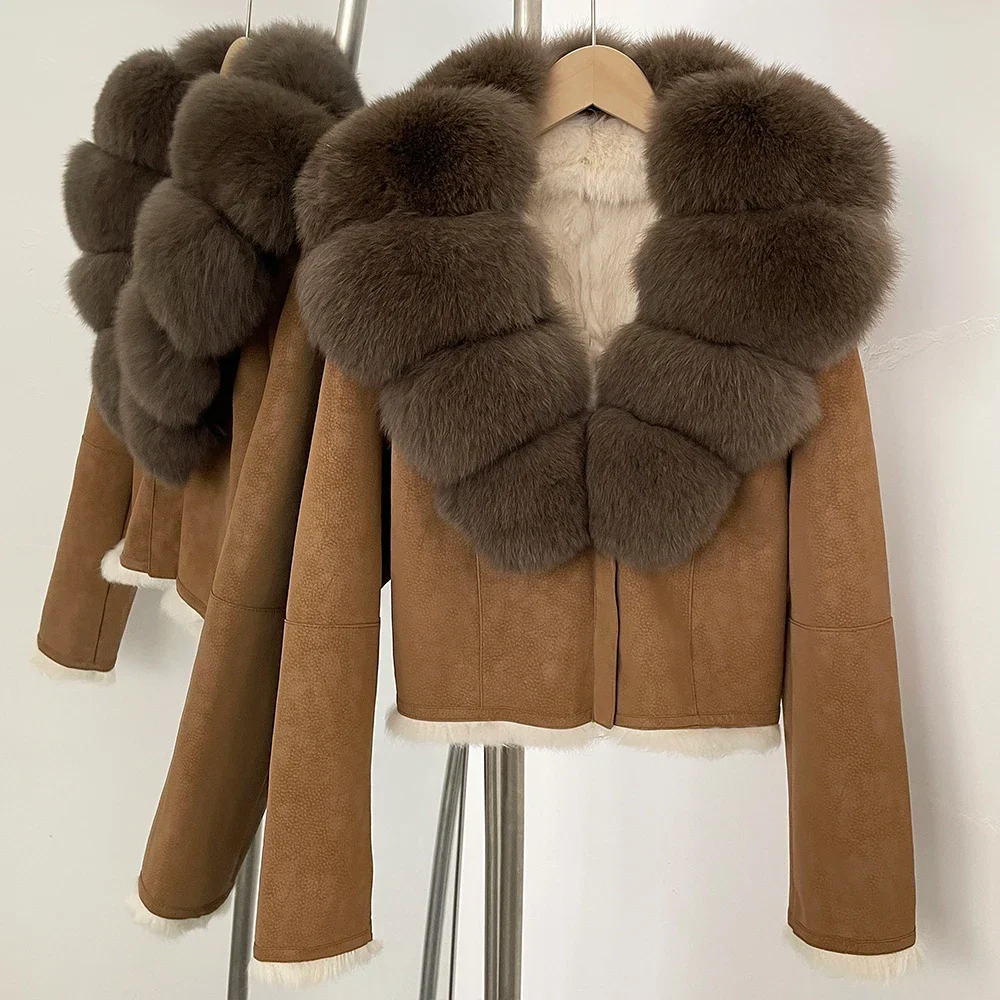 OFTBUY Mantel Kerah Bulu Rubah - Street Fashion Store ulasan dan harga