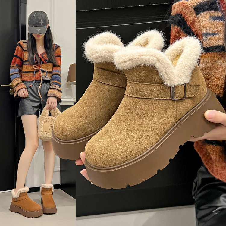 Sepatu Bot Salju Wanita Musim  - Street Fashion Online ulasan dan harga