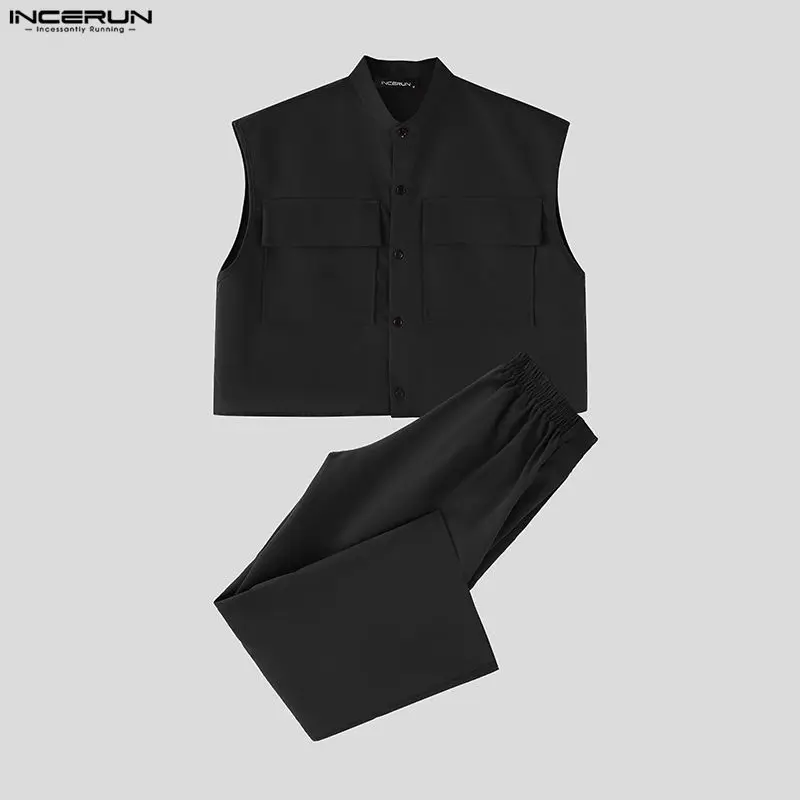 INCERUN Set Pria Atasan Crop T - Street Fashion Male ulasan dan harga