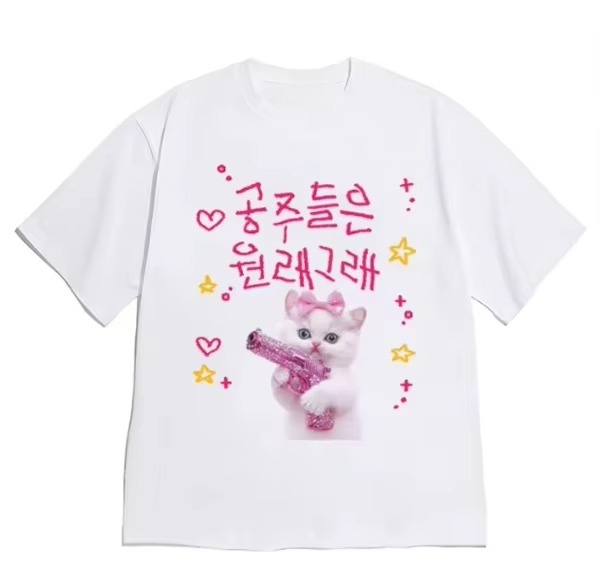 Kaos bergambar kucing dan pist - Fashion Street Cat ulasan dan harga