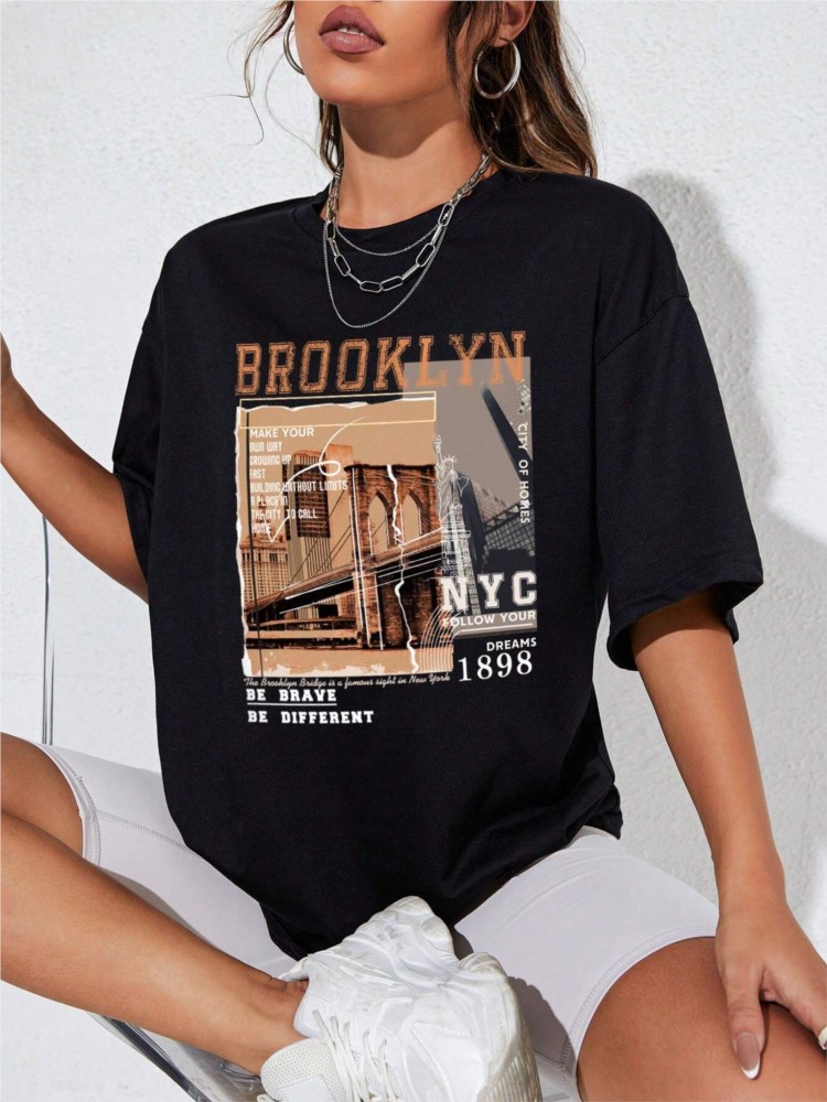 Kaus katun wanita musim semi b - Street Fashion Nyc ulasan dan harga