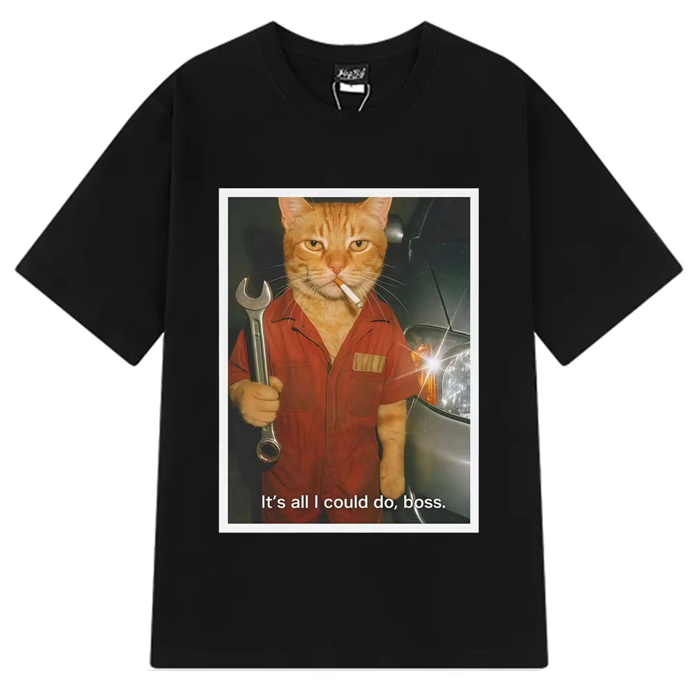 Kaos Kipas Mekanik Kucing Lucu - Fashion Street Cat ulasan dan harga