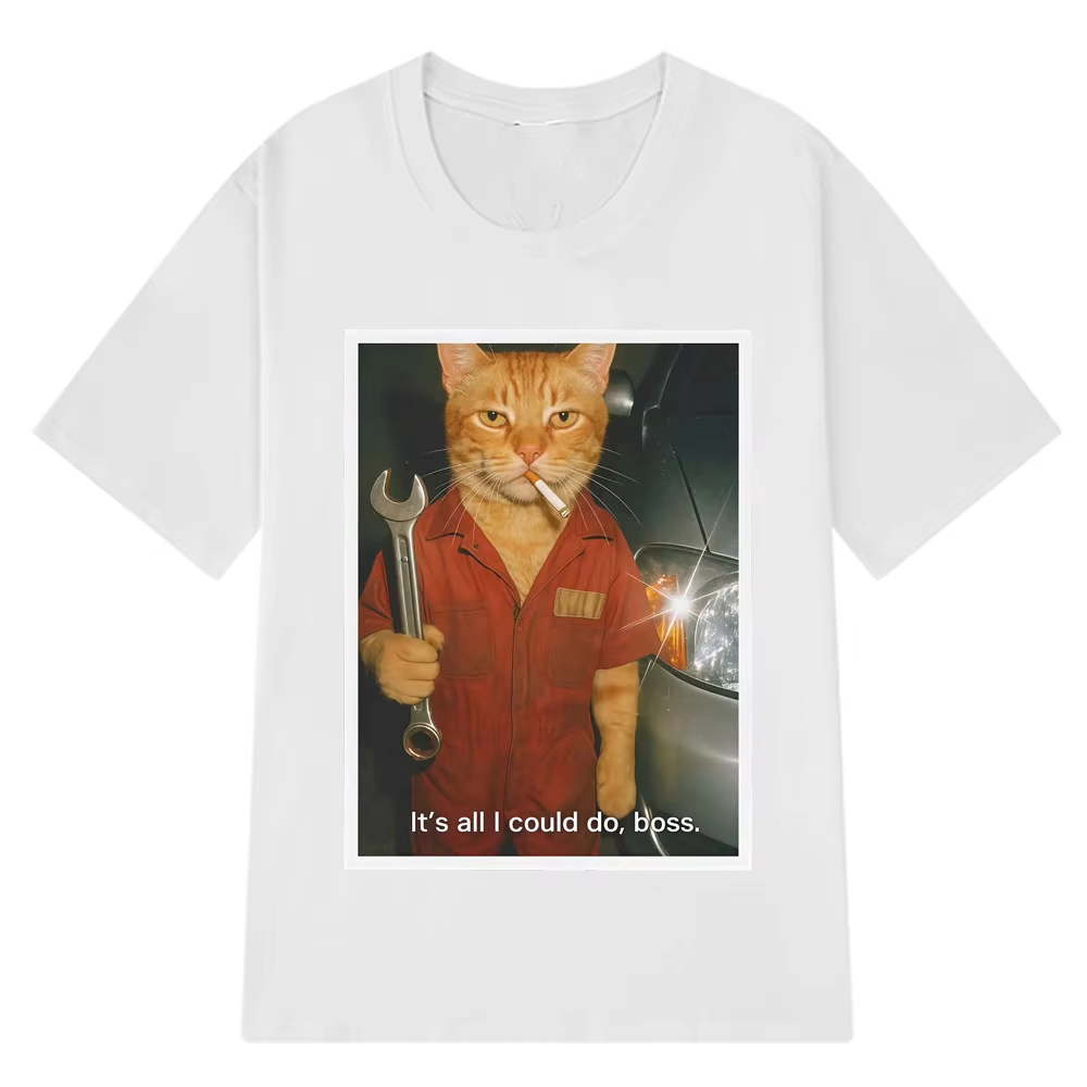 Kaos Kipas Mekanik Kucing Lucu - Fashion Street Cat ulasan dan harga