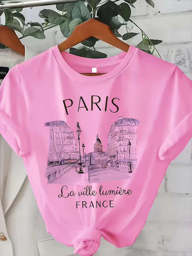 Kaos Wanita Berkerah Bulat Mot - Street Fashion Paris 2025 Trends ulasan dan harga