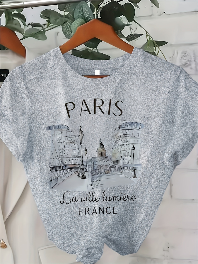 Kaos Wanita Berkerah Bulat Mot - Street Fashion Paris 2025 Trends ulasan dan harga