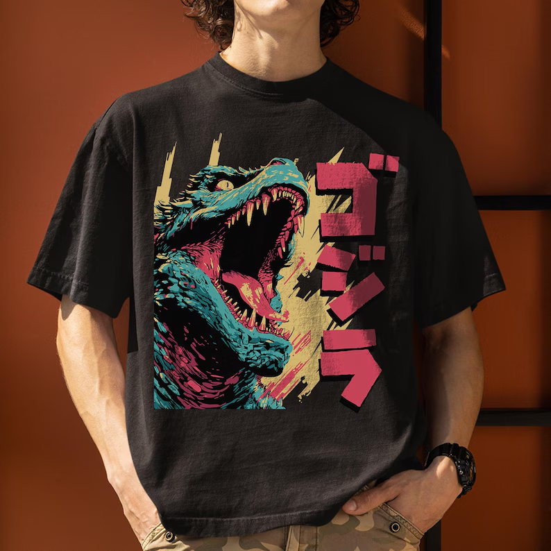 Kaos Grafis Film Kaiju Jepang  - Street Fashion In Japan ulasan dan harga