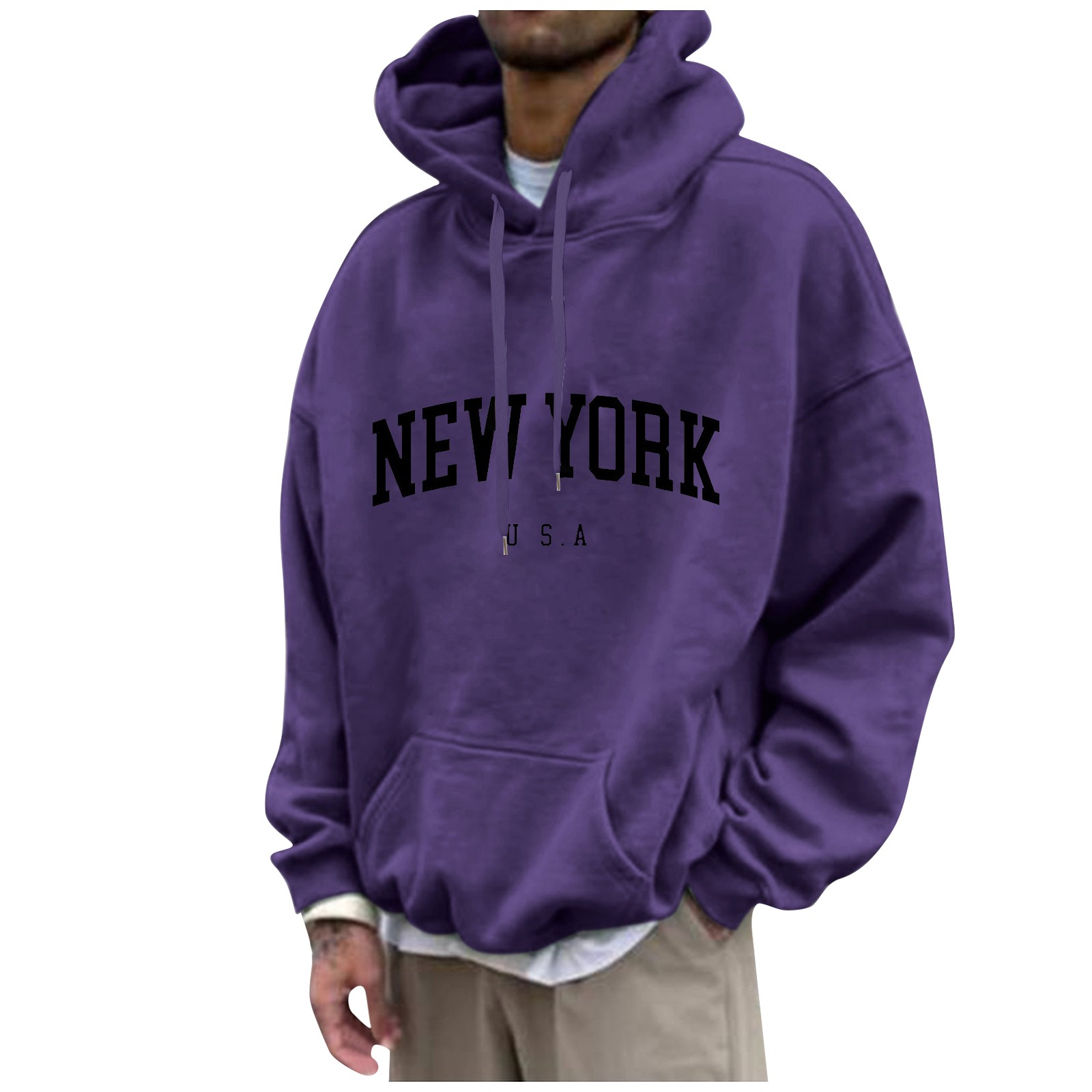 New York hoodie pria, baju ola - High Street Fashion New York ulasan dan harga