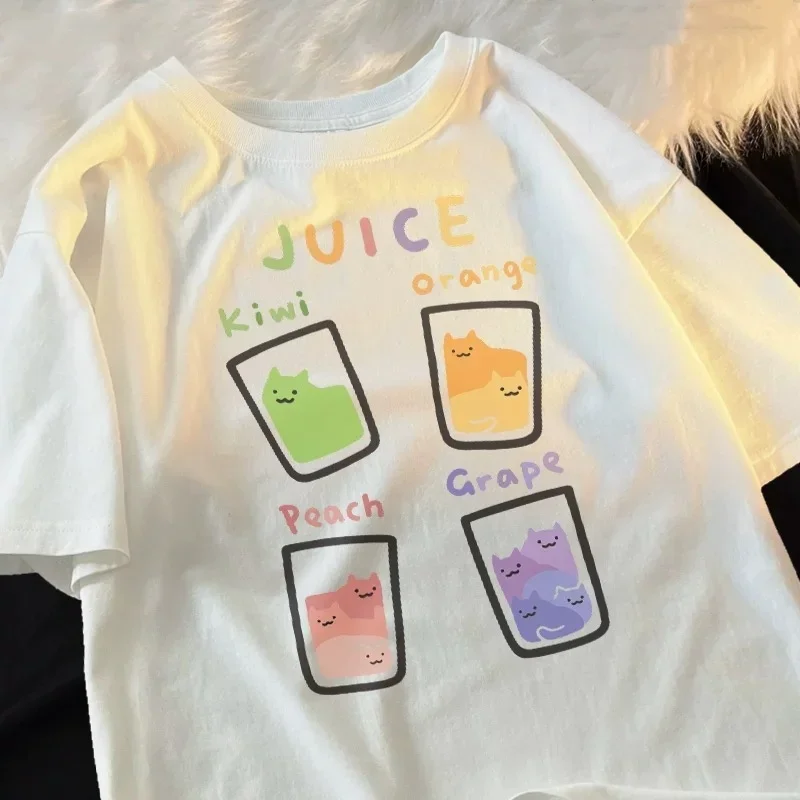 Kaus Wanita Menyenangkan Pola  - Fashion Street Cat ulasan dan harga