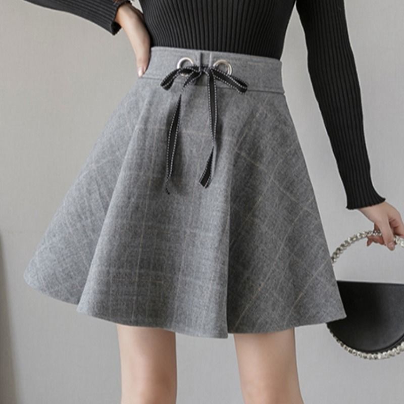 Rok pendek Vintage kotak-kotak - Street Fashion Now ulasan dan harga