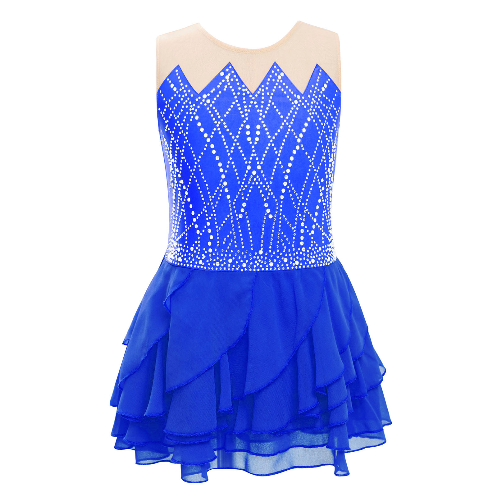 Gadis Mesh Figure Skating Gaun - Street Fashion Kids ulasan dan harga
