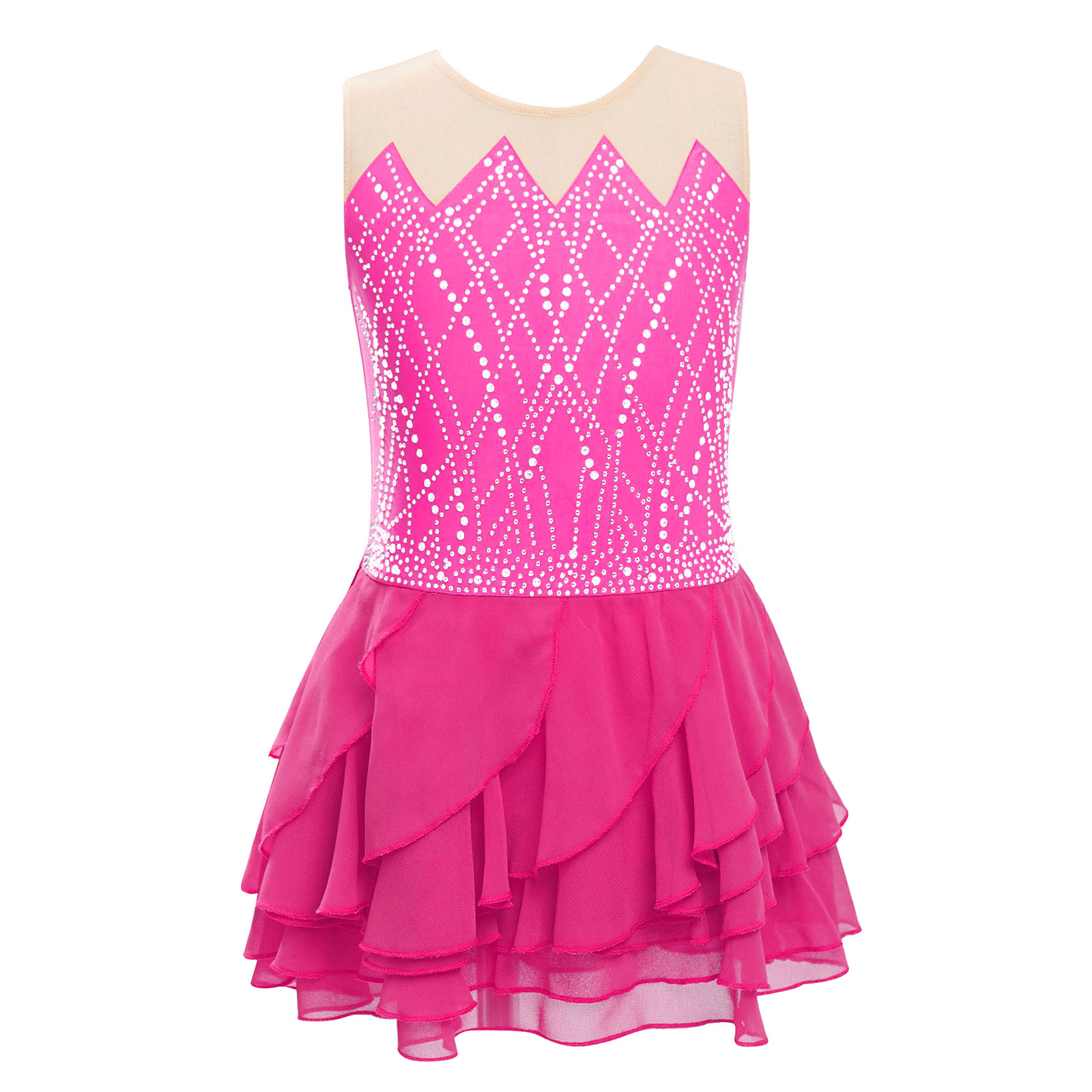 Gadis Mesh Figure Skating Gaun - Street Fashion Kids ulasan dan harga