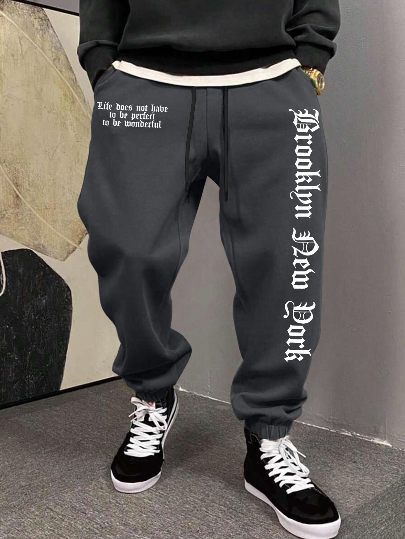 Celana Olahraga Pria dengan Ce - Street Fashion Nyc ulasan dan harga