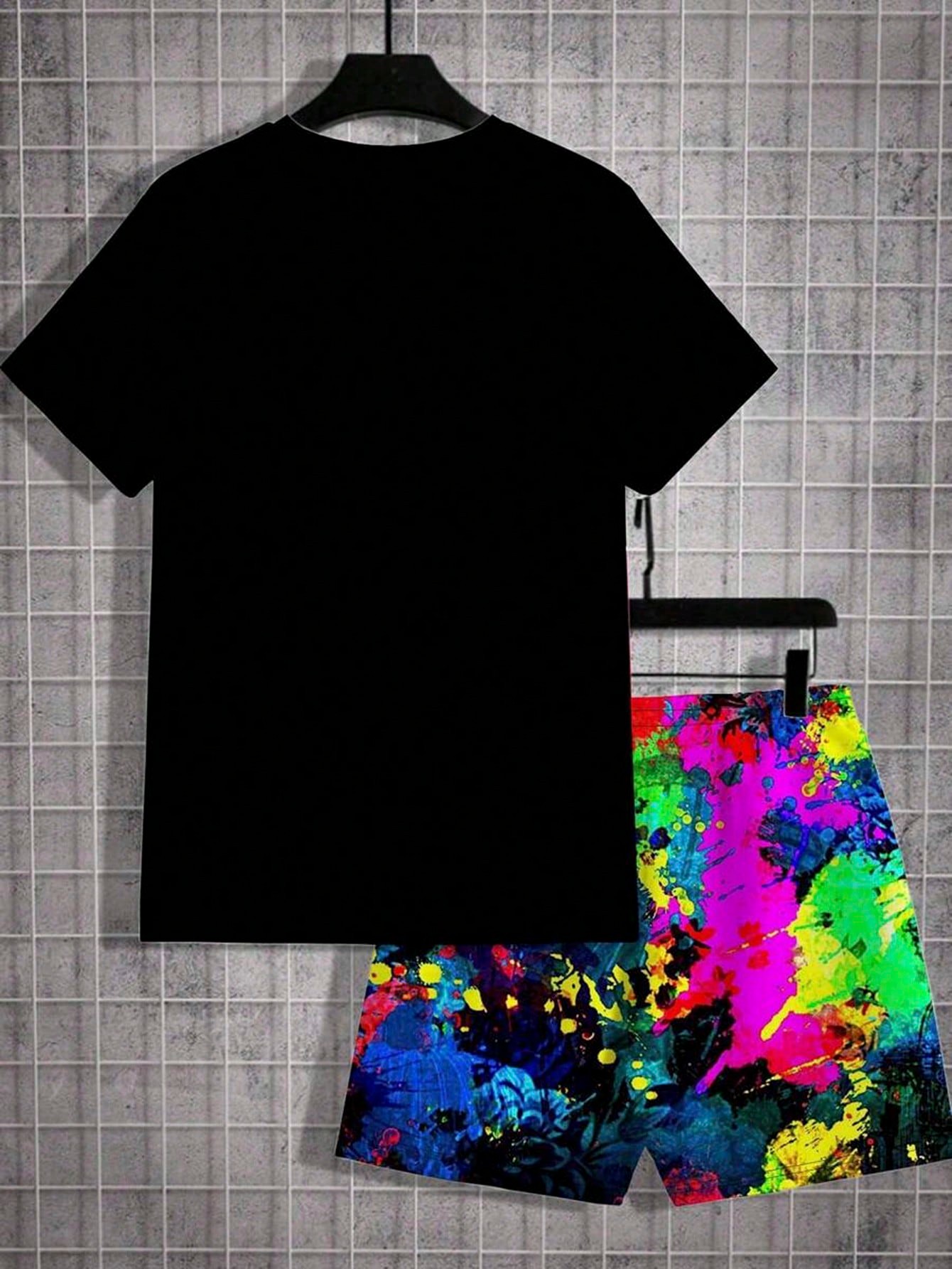 Setelan Kaos Pendek dan Celana - Street Fashion Male ulasan dan harga
