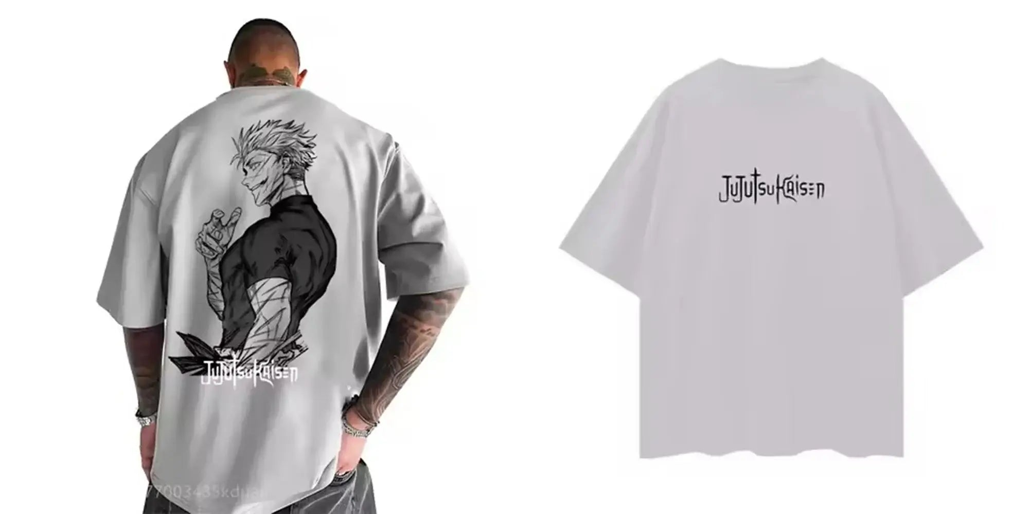 Kaus Jujitsu Kaisen Atasan Gra - Street Fashion In Japan ulasan dan harga
