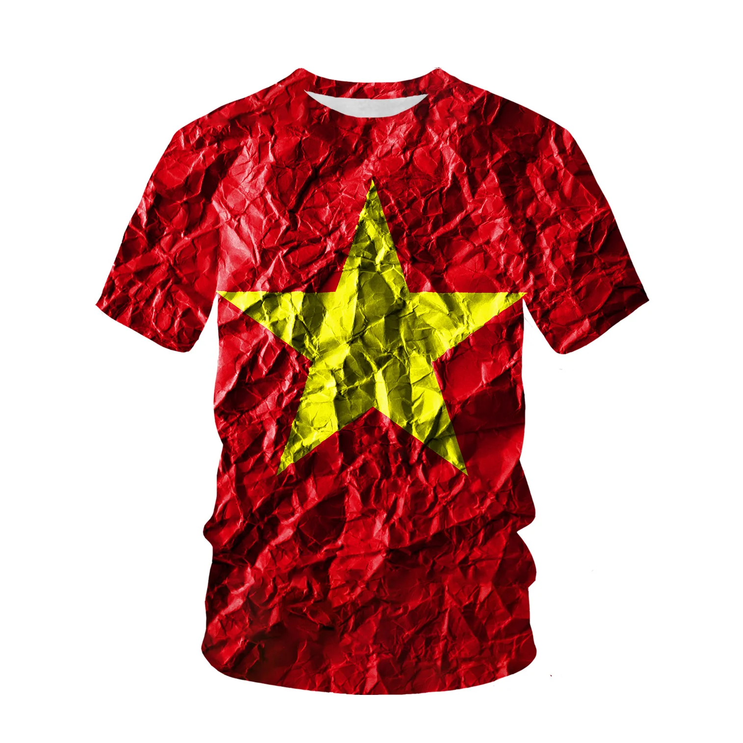 Kaos 3D Bermotif Bendera Vietn - Street Fashion In Vietnam ulasan dan harga