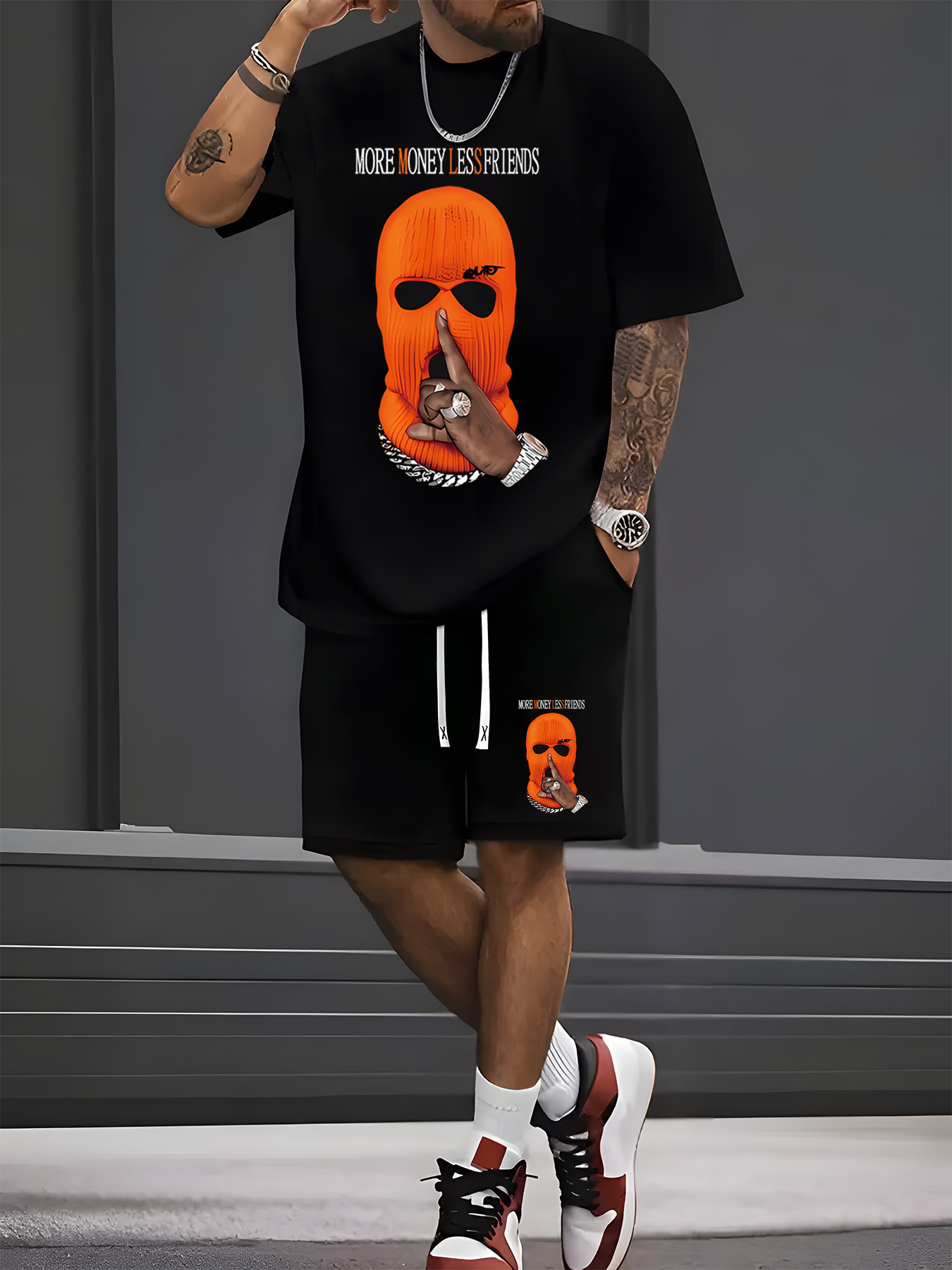 Setelan Kaos Pendek dan Celana - Street Fashion Male ulasan dan harga